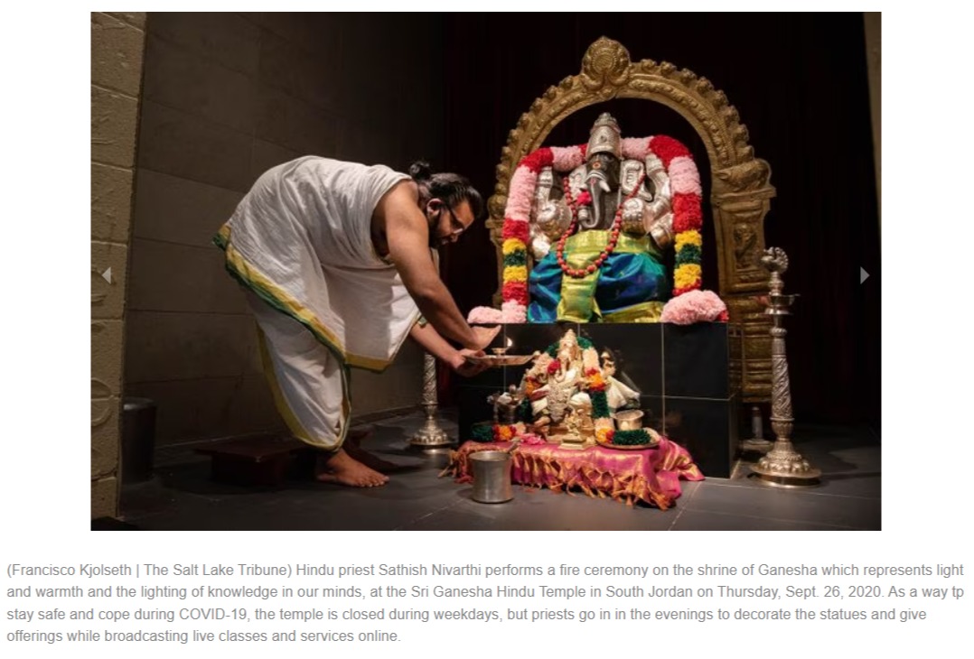 ‘It’s a challenge’ — How the coronavirus is limiting temple worship for Utah Hindus
